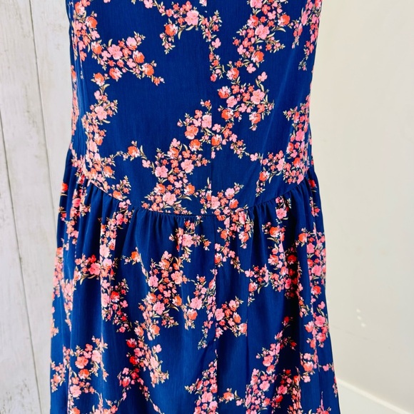Old Navy | Navy Blue Floral Sleeveless Dress - Picture 9 of 12